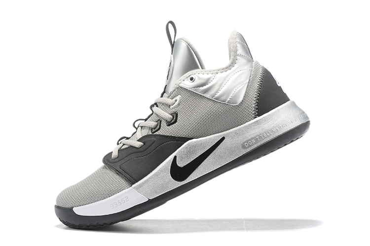2019 Nike PG 3 Shoes Grey Black Silver